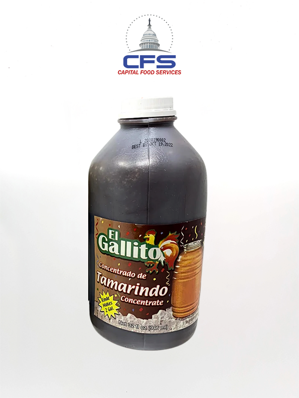 [10405007498] EL GALLITO CONCENTRADO TAMARINDO 12/32oz /946ml