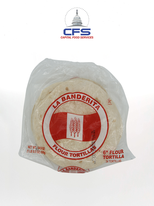 LA BANDERITA FLOUR TORTILLA 6" 1box/12paq/24unit