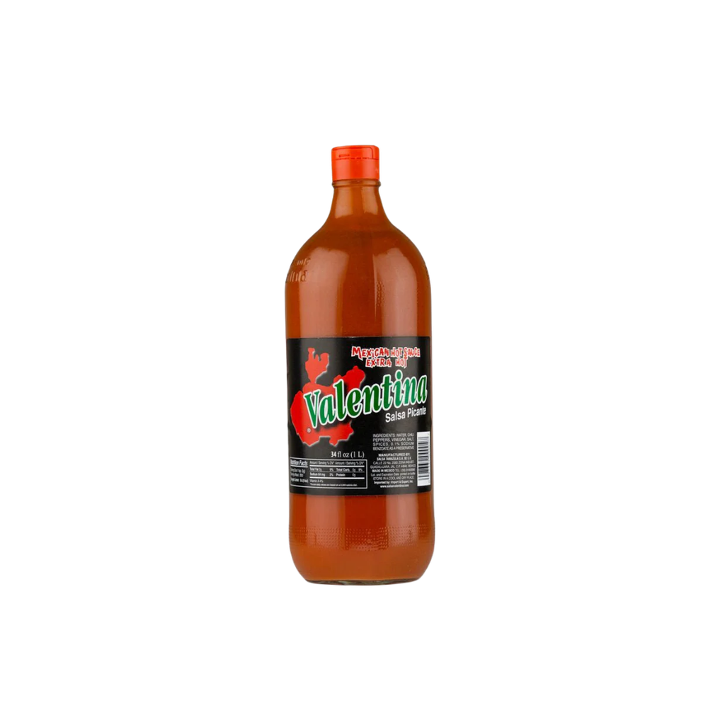[12040] VALENTINA SALSA HOT 1/12unit/33.8oz/1l (etiqueta negra)