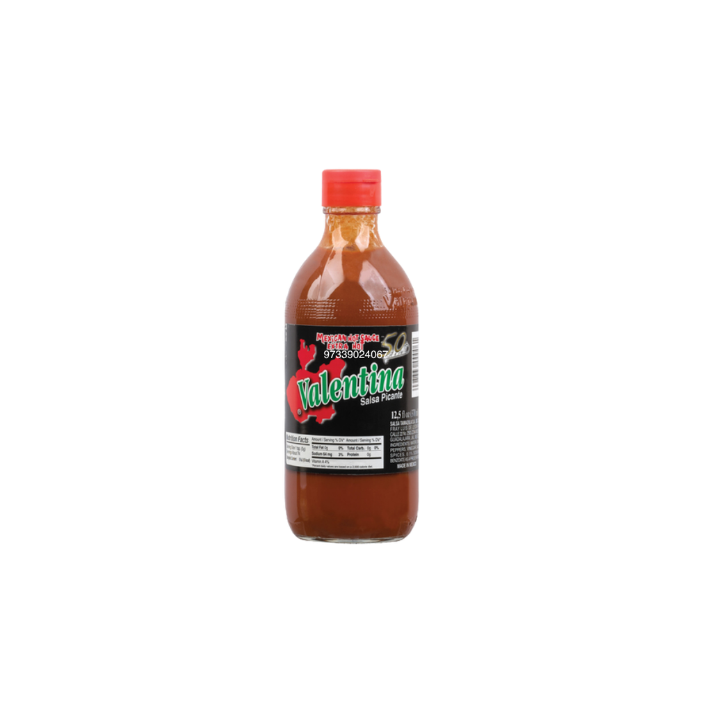[97339024067] VALENTINA HOT SALSA 1/24unit/12.5oz/370ml (etiqueta negra)