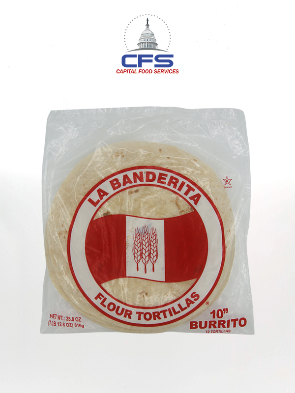 [1081] LA BANDERITA FLOUR TORTILLA 10" 1box16paq/12unit