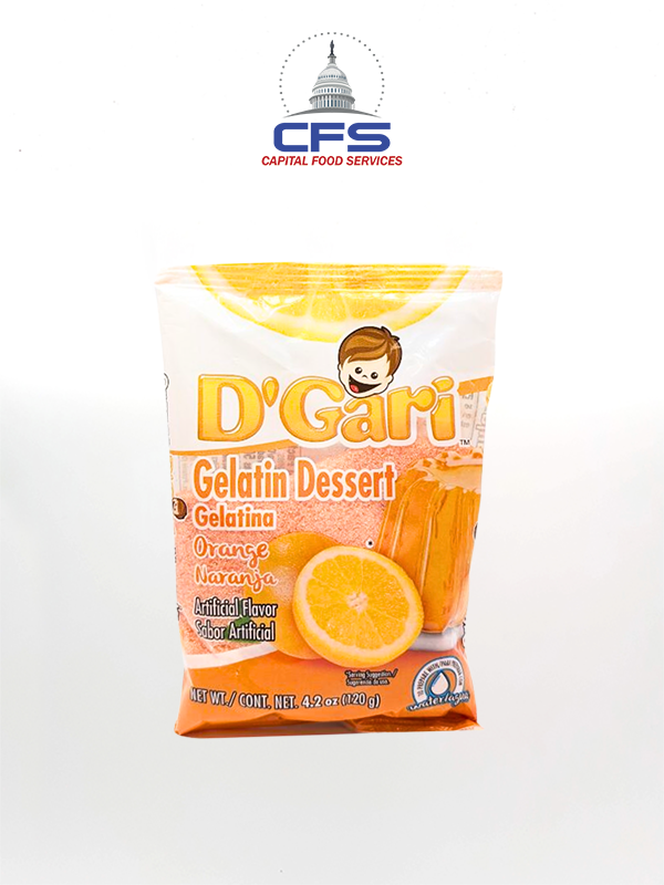 [3158] D'GARI GELATINA NARANJA 24/ 4.2oz-120gr