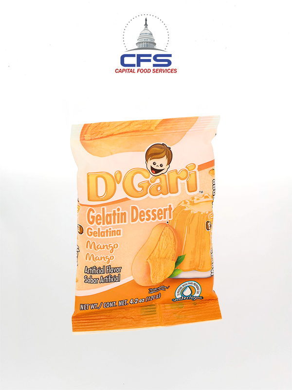 D'GARI GELATINA MANGO 24/ 4.2oz-120gr
