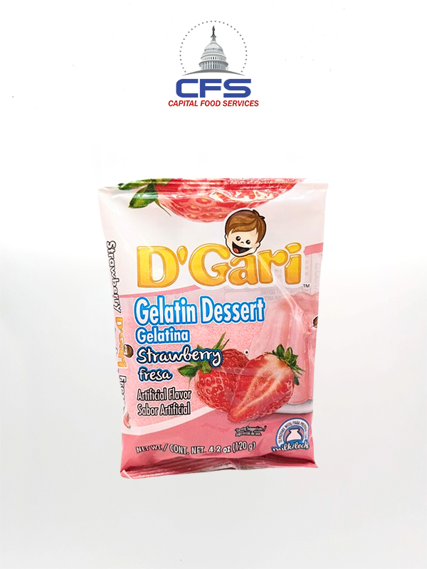 [1212121214] D'GARI GELATINA FRESA (LECHE) 24/4.2oz-120gr
