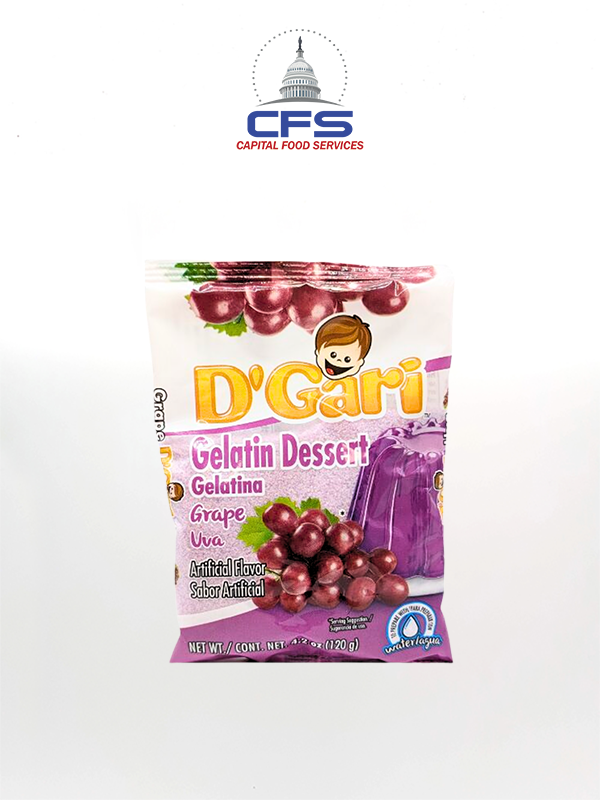 D'GARI GELATINA UVA 24/ 4.2oz-120gr