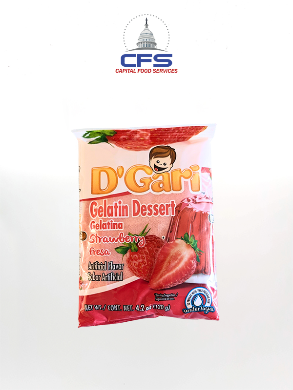 [1212121217] D'GARI GELATINA FRESA(AGUA) 24/4.2oz-120gr