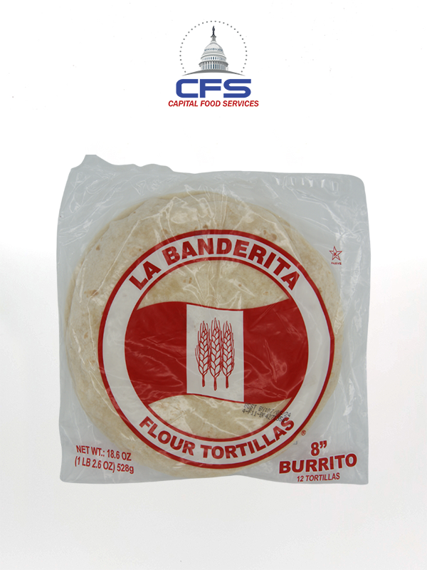 LA BANDERITA FLOUR TORTILLA 8" 1box/16paq/12unit