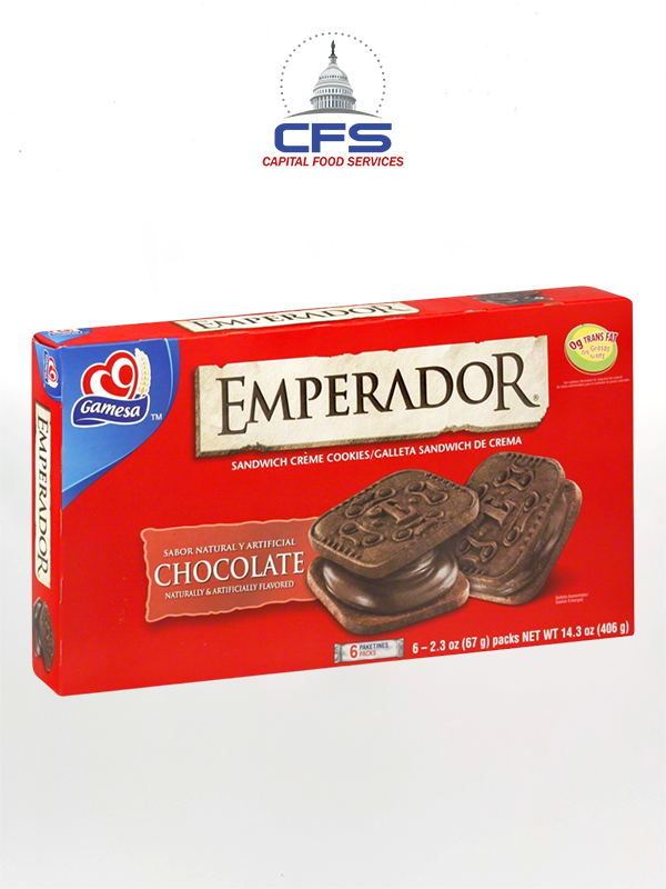 [9395-9368] GAMESA EMPERADOR CHOCOLATE 1/12paq/14.34 oz
