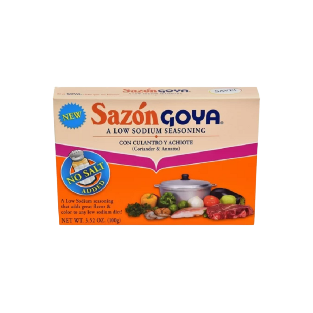 GOYA ECONOPACK CILANTRO/ACHIOTE LOW SODIO (3790) 18box/20sachets/3.52oz/100gr