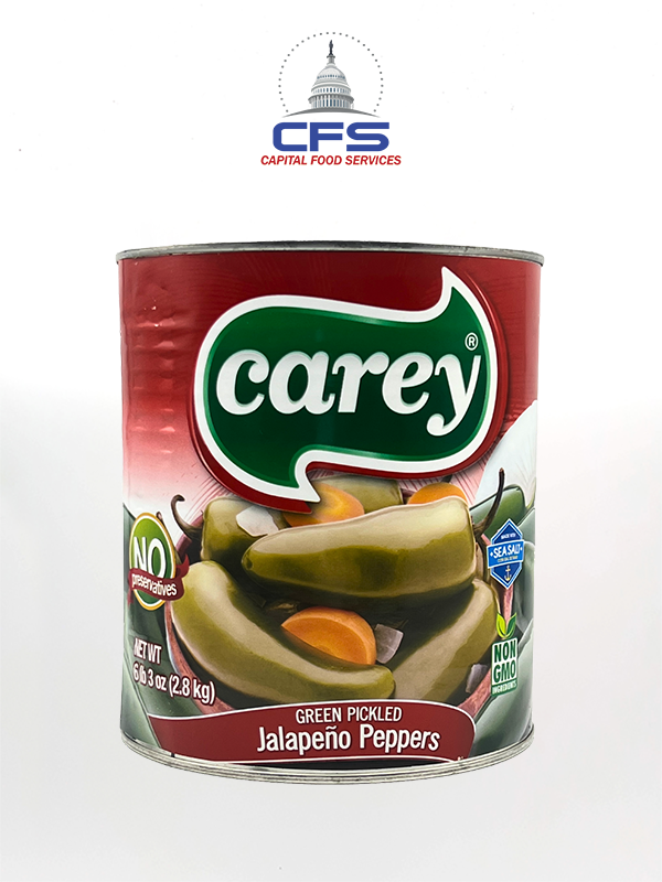 CAREY GREEN SLICED JALAPEÑO PEPPERS (1112) 1/6/6 lb/2.72 Kg