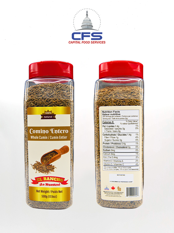 ER WHOLE CUMIN/COMINO ENTERO (Big Bottle) 1/12/500g/17.6oz