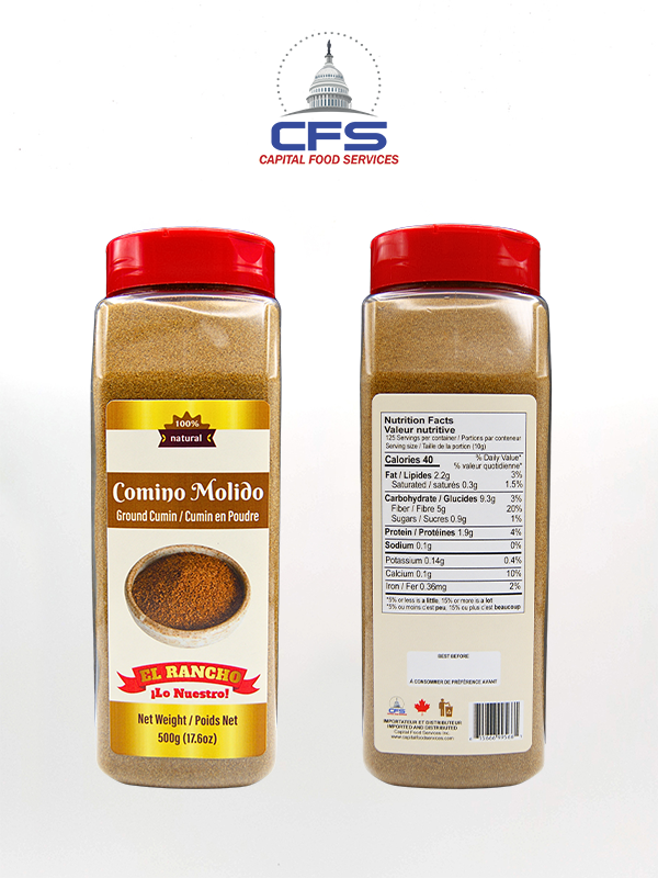 ER GROUND CUMIN/COMINO EN POLVO (Big Bottle) 1/12/500g/17.6oz