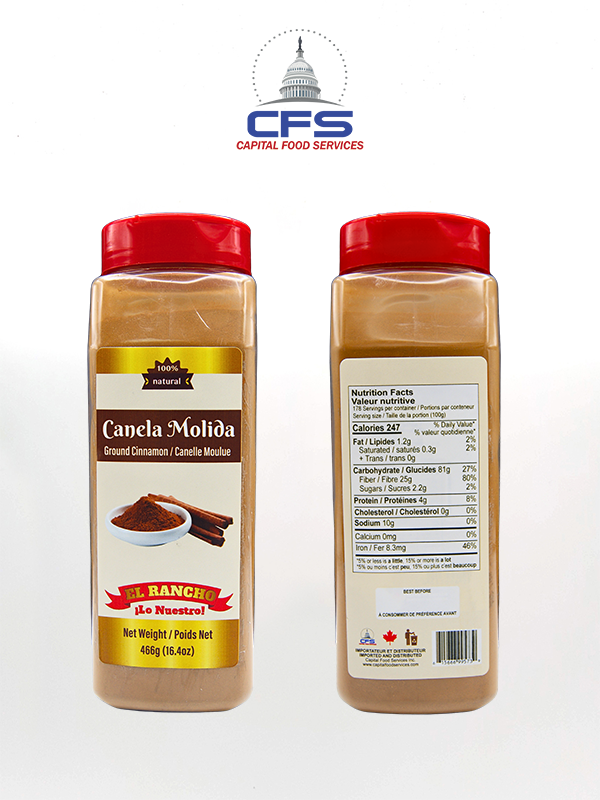 ER GROUND CINNAMON/CANELA MOLIDA (Big Bottle) 1/12/466g/16.4oz