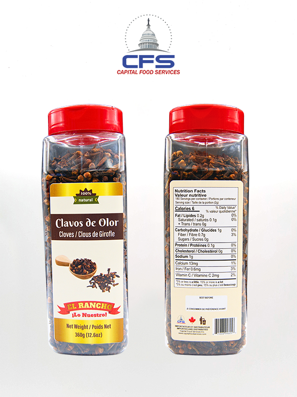 ER CLOVES /CLAVOS DE OLOR (Big Bottle) 1/12/360g/12.6oz