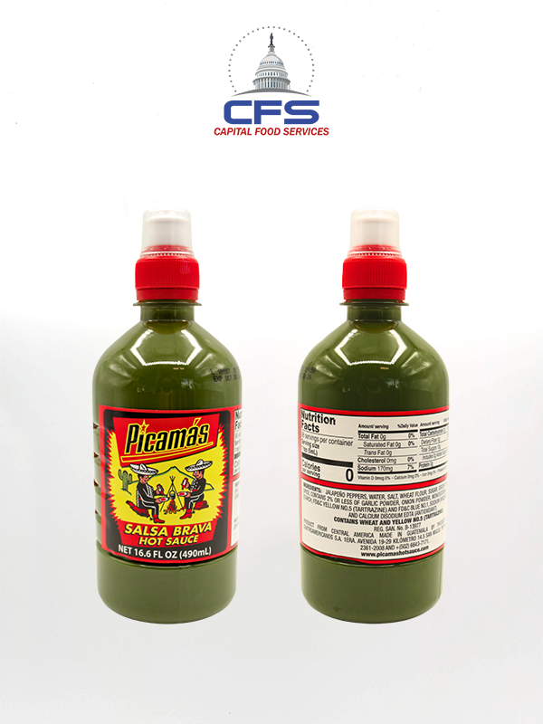 [0136] PICAMAS HOT GREEN SAUCE JUMBO 1/24unit/19oz/539g