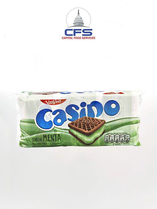 [2723] CASINO COOKIE MENTA (PERU) 8 PACKS/ 6 UNI X 43GR/BOX
