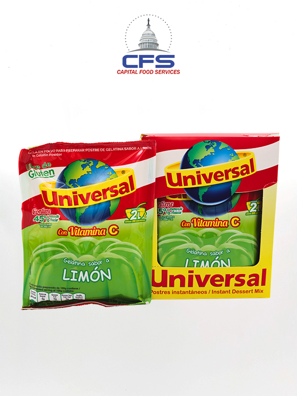 UNIVERSAL GELATINA LIMON 1/12UN/130G (PERU)