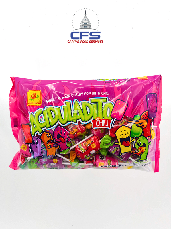 [DLR2215] DE LA ROSA ACIDULADITO PALETA 5bag/50unit/500gr