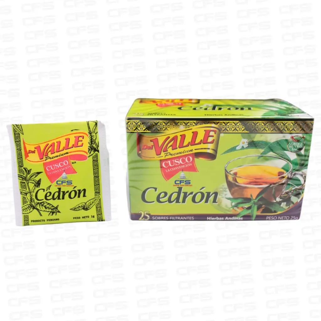 [VAL00114502] DEL VALLE CEDRON TEA 1/32BOX/25G (PERU)