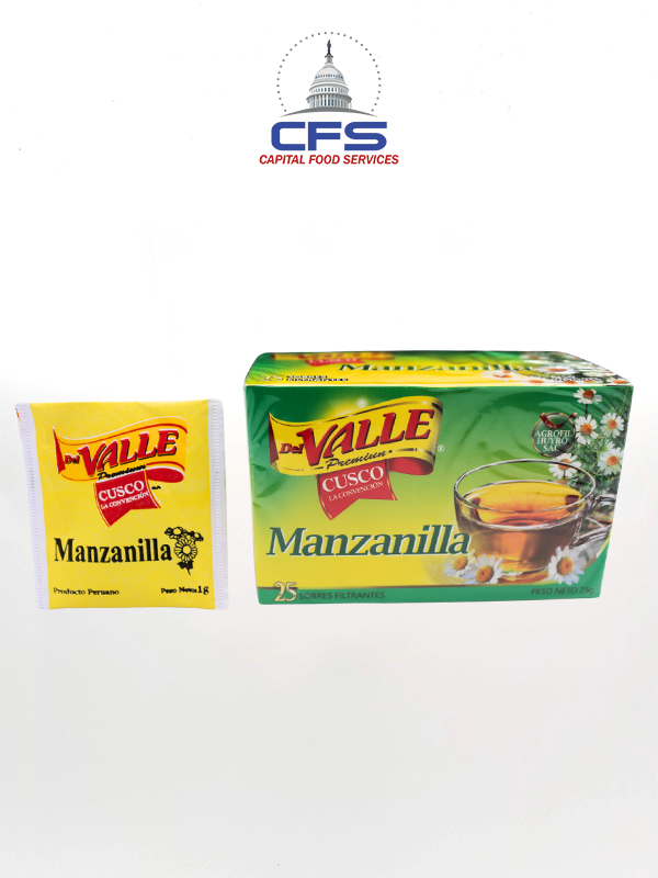 [VAL00114503] DEL VALLE MANZANILLA TEA 1/32BOX/25G (PERU)