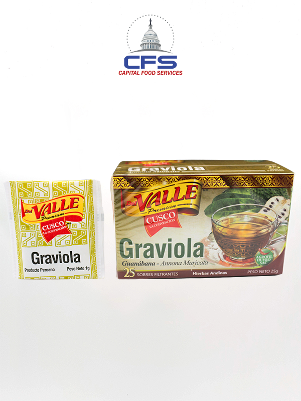 [VAL00114505] DEL VALLE GRAVIOLA TEA 1/32BOX/25G (PERU)