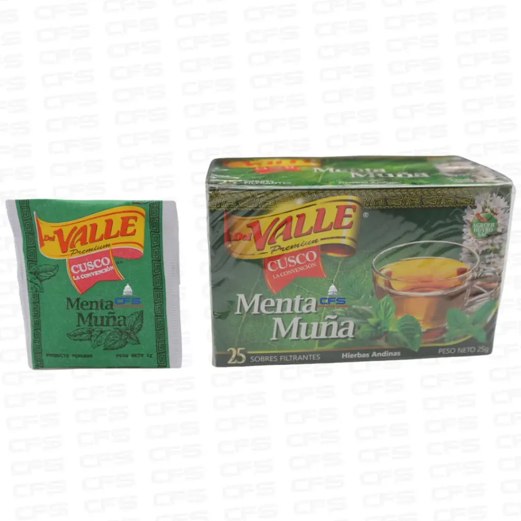 [VAL00114506] DEL VALLE MENTA MUÑA TEA 1/32BOX/25G (PERU)