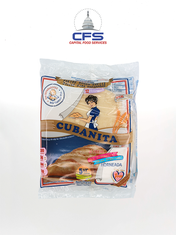 [1203202502] CUBANITA DISCO EMPANADA 5 1/2" 1/24/12unit/16oz