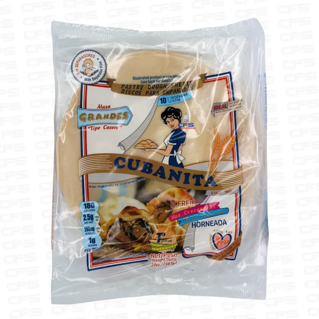 [1203202503] CUBANITA DISCO EMPANADA GRANDES TIPO CASERO 1/20/10unit/20oz