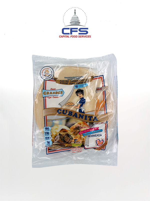 [1203202503] CUBANITA DISCO EMPANADA GRANDES TIPO CASERO 1/20/10unit/20oz