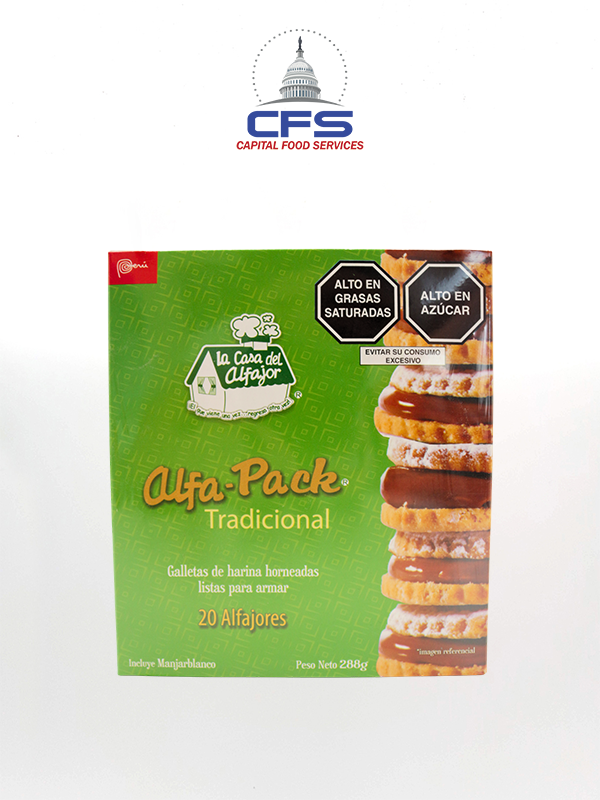 [0107] ALFAJOR ALFAPACK CASA DEL ALFAJOR 1PACK/20UN/288G (PERU)