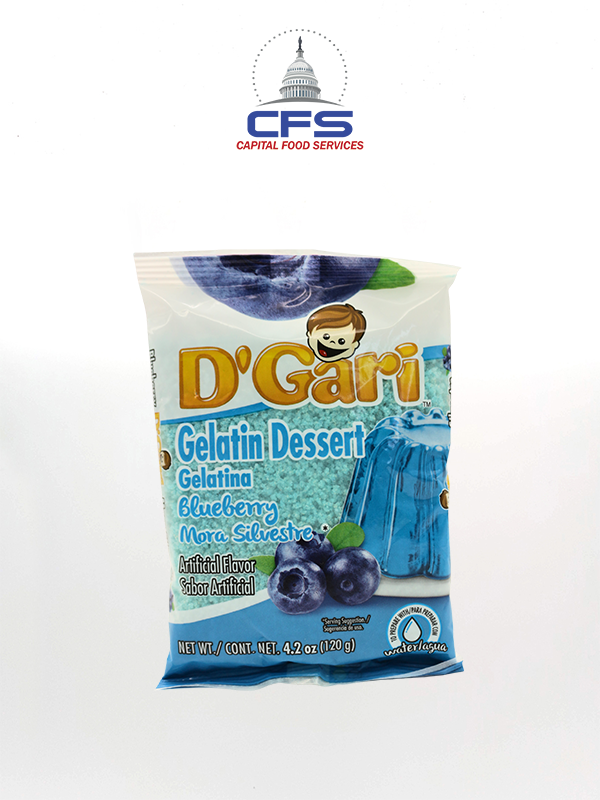 [1212121219] D'GARI GELATINA BLUEBERRY 24/4.2oz/120gr
