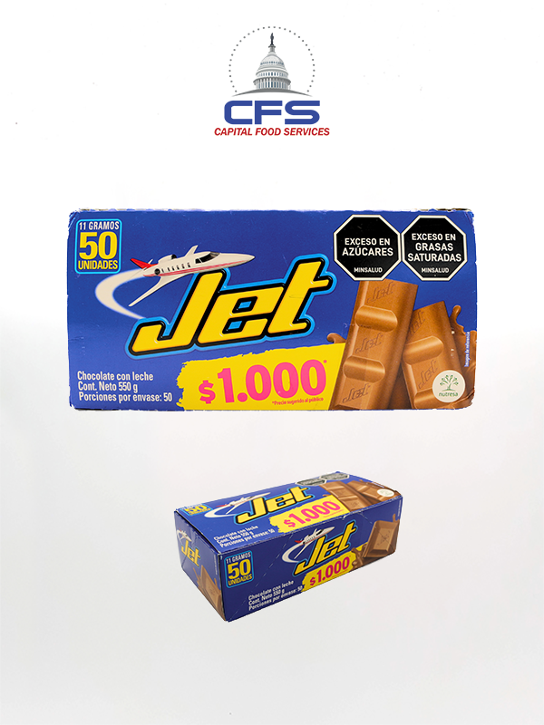[702007512007] JET CHOCOLATINA 1box/50unid/600g (COL)
