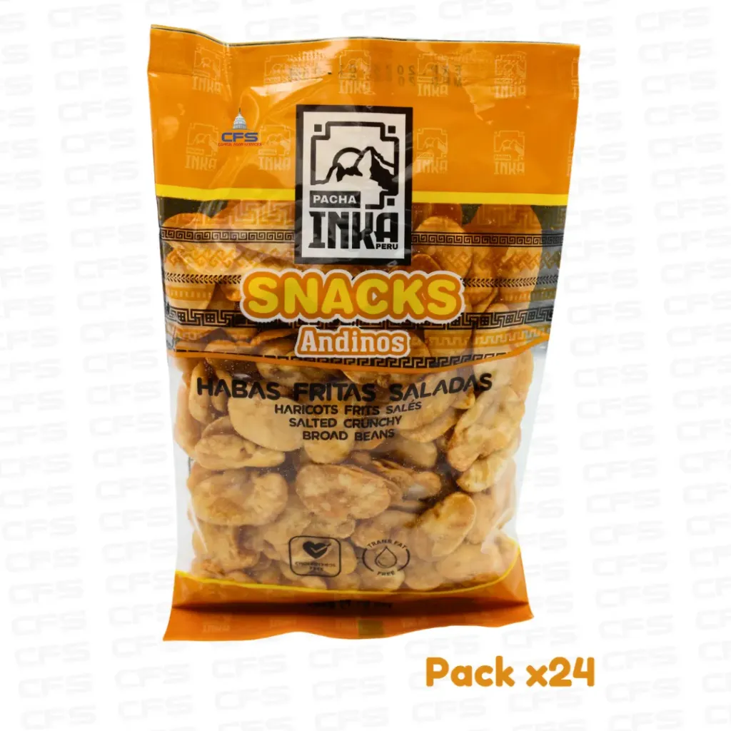 [PI3233] PACHA INKA HABAS SALADAS SNACK 1BOX/24UN/135G (PERU)
