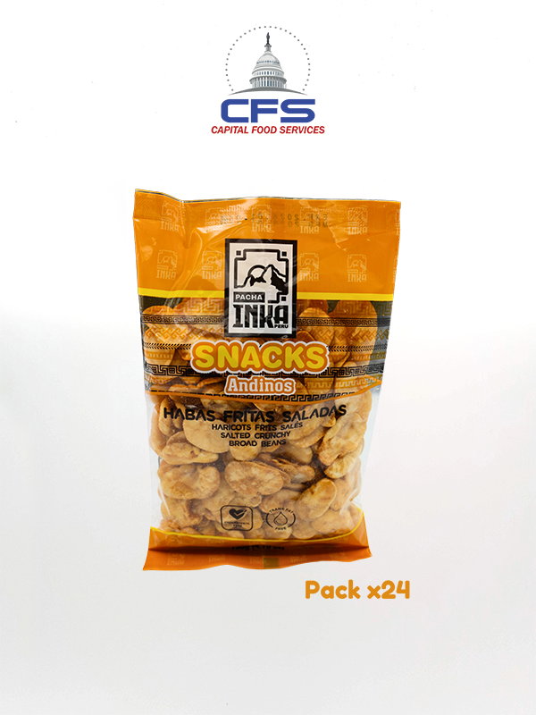 [PI3233] PACHA INKA HABAS SALADAS SNACK 1BOX/24UN/135G (PERU)