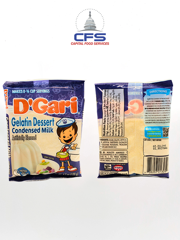 [3257] D'GARI GELATINA LECHE CONDENSADA 24/ 4.2oz-120gr