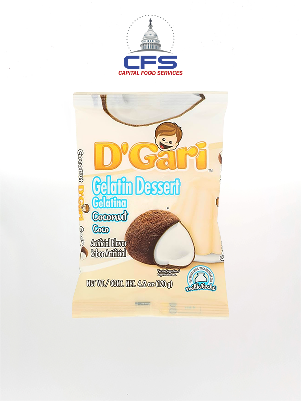 [5287] D'GARI GELATINA COCO LECHE 24/4.2oz- 120gr