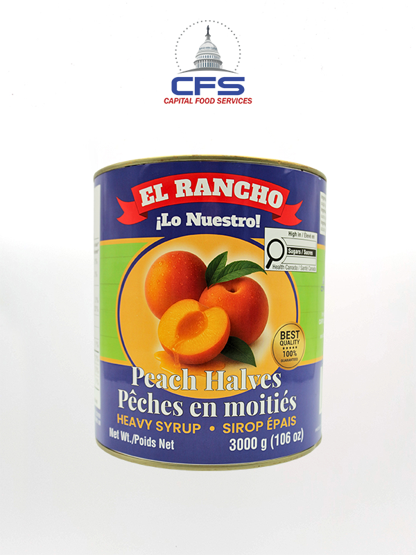[36156669975663] ER PEACH IN HEAVY SYRUP (7566) 1/6unit/106oz/3kg