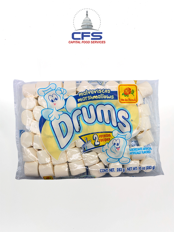 [758] (758) MARSHMALLOWS WHITE MEDIUM DRUMS 283GRS/24 BAGS