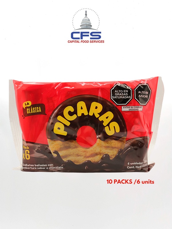 [DISP1072351] PICARAS COOKIE CLASICA DISPLAY (1072351) (PERU) 10PACKS/6UNI X 43GR