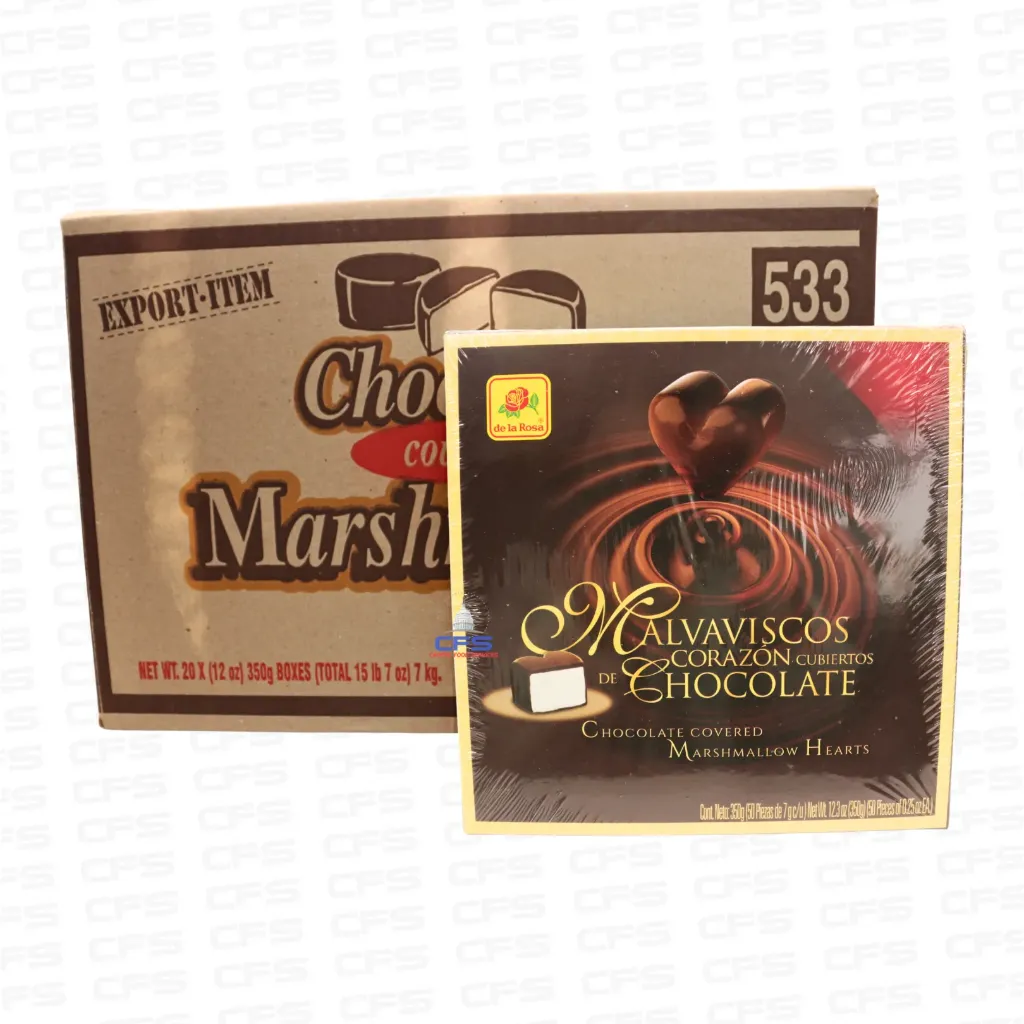 [DLR180326] DE LA ROSA CHOC CORAZON MARSHMALLOW (MASTER) 180326 1/20box/50unit/350g