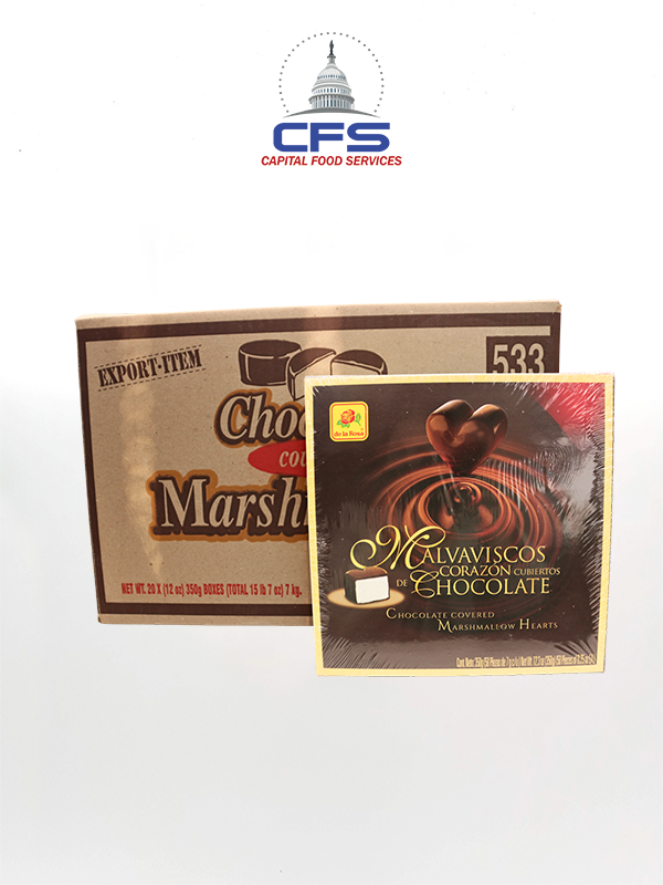 [DLR180326] DE LA ROSA CHOC CORAZON MARSHMALLOW (MASTER) 180326 1/20box/50unit/350g