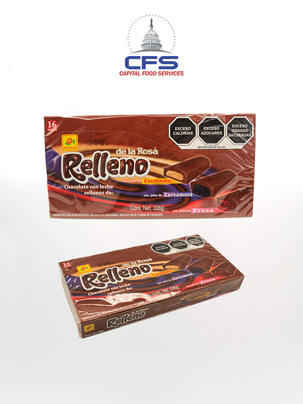 [DLR4821] DE LA ROSA CHOC RELLENO 2box/16unit/336gr