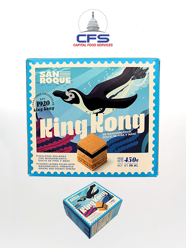 [KING293] KING KONG MANJAR/PINA/MANI SAN ROQUE (293) 1UN/450G (PERU)