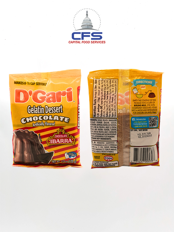 [5795] D'GARI GELATINA IBARRA CHOC 24/4.2oz/120g