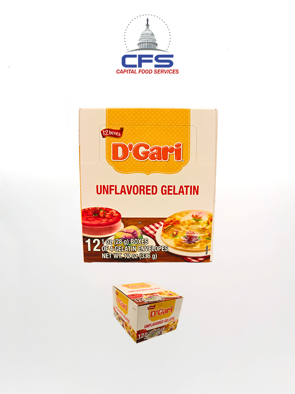 [735257013007] D'GARI GELATINA SIN SABOR 24/4.2oz/120gr