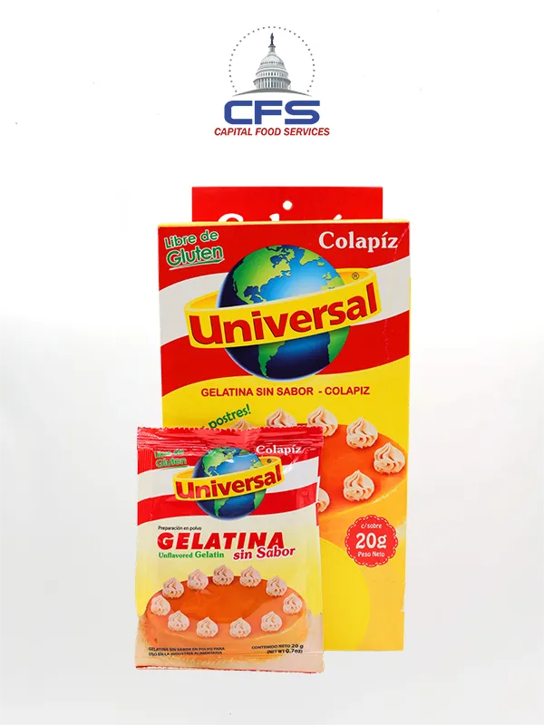 UNIVERSAL SIN SABOR DISPLAY GELATINA (COLAPIZ) 1DISP/36UN/20G (PERU)